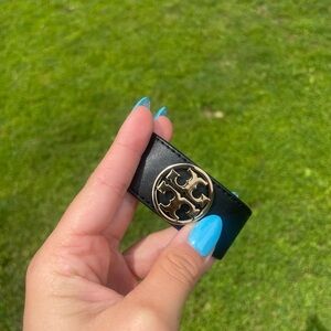 Tory Burch Black and Gold Bracelet Statement Piece